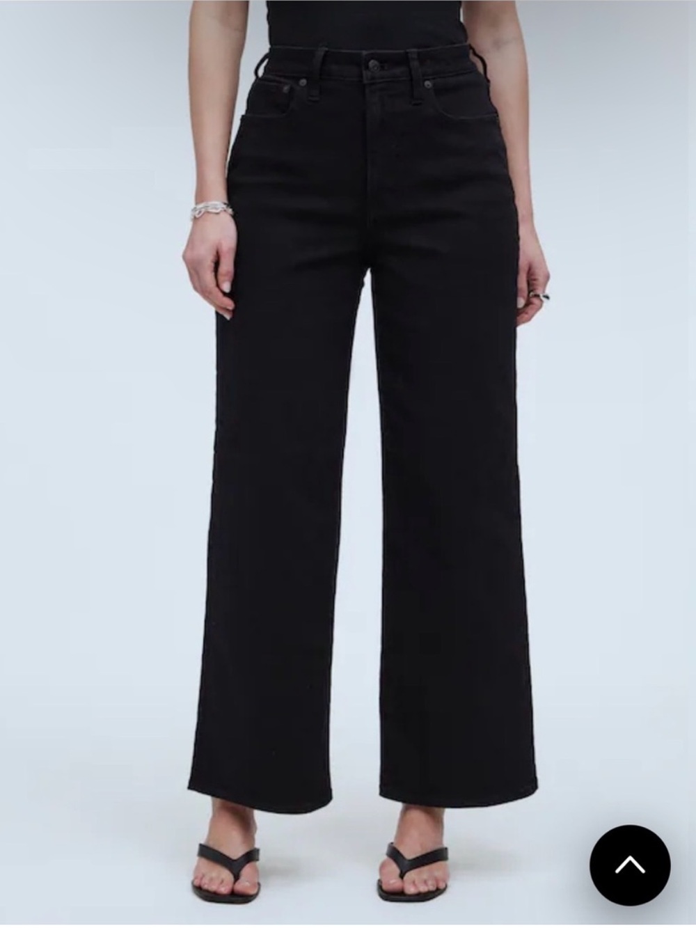 Madewell 28” Perfect Vintage Wide Leg Black Relaxed Office Work